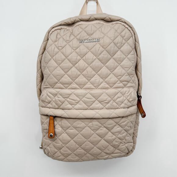 MZ Wallace Handbags - MZ Wallace‎ Backpack City Mushroom Quilted Top Handle Pocket Nylon Travel Pocket